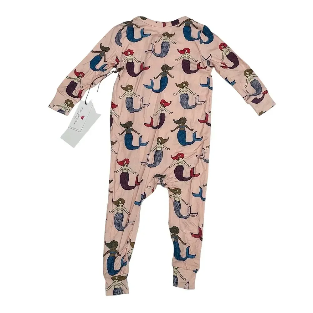 NWT Pink Chicken 6/12M PJ's in Mystical Mermaids